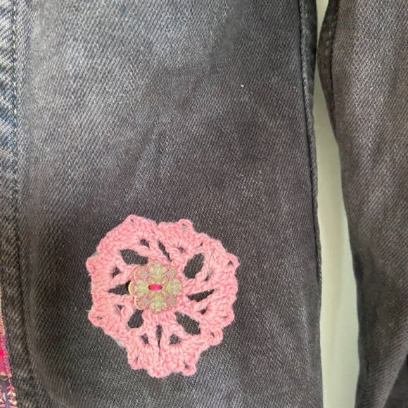 One-of-a-Kind Upcycled Faded Black Jean Jacket – Size Small - Picture 8 of 15